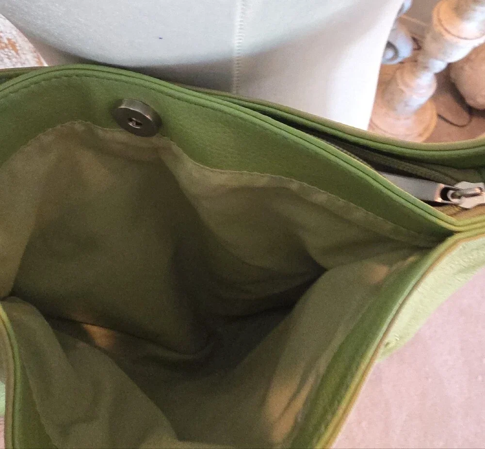 Stone & Co. Light Green Leather Shoulder Bag